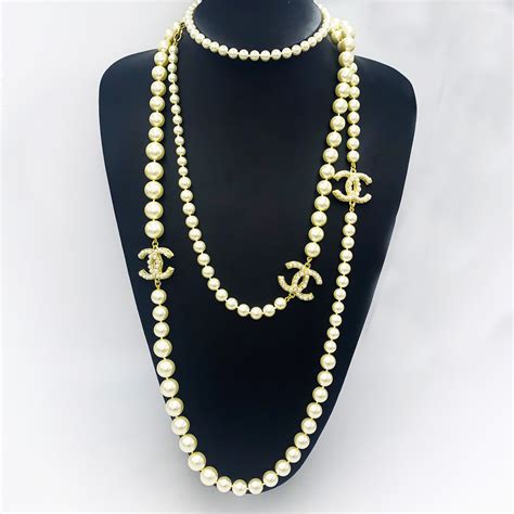 chanel necklace pearls and stars|pre owned chanel pearl necklace.